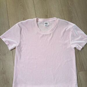 Victorias Secret PINK Light Pink Velour T-Shirt